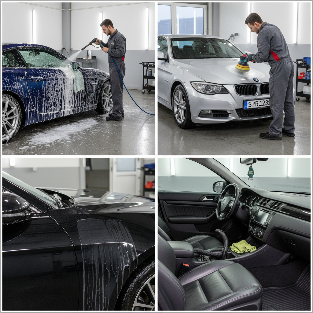 Collage der Detailing-Leistungen
